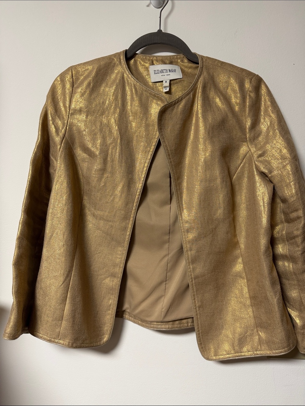 Elizabeth Mc Kay Metallic Gold Women's Jacket